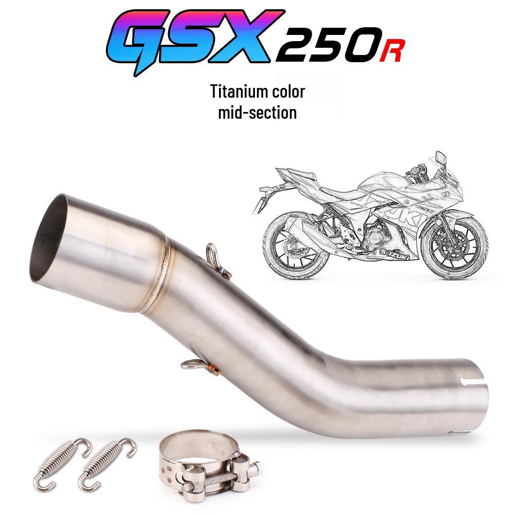 Ensemble de silencieux intermédiaire et de silencieux arrière en acier inoxydable pour moto GSX250R