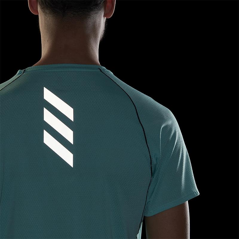 Adidas Adi Runner Reflective Round Neck Sports Tee Men Tops Mint-Green GJ9888
