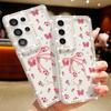 Pink Bowknot Soft Case For Samsung Galaxy A56 A36 A55 A54 A35 A15 A16 A26 S25 Edge S24 S23 S22 Ultra S24 FE Diamond Phone Cover
