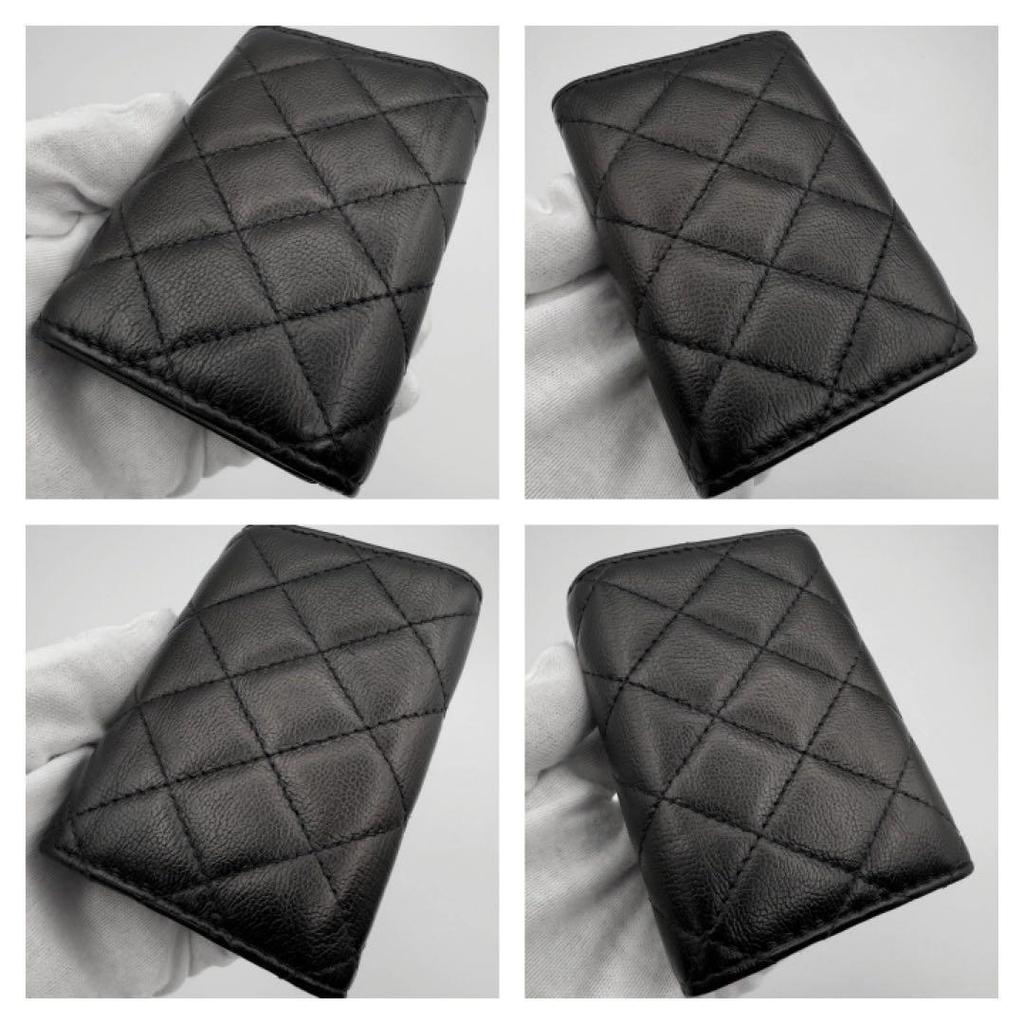 Used Domestic genuine product, Chanel wallet, Matelass, Compact wallet, Mini wallet, Black