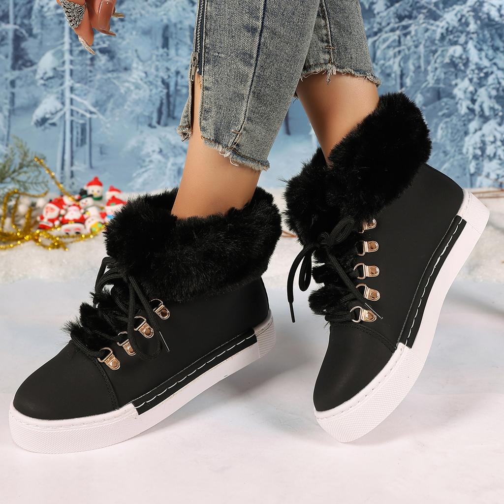 Winter New Fur Snow Boots Designer Brand Luxury Women High Shoes Characteristic Real Rabbit Hair Warm Warm Size 43 Women Shoes