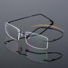 Ultralight Frameless Eyeglasses Titanium Alloy TR90 Glasses Frame Men High Quality Super Stretch Metal Temple Eyeglasses Frame