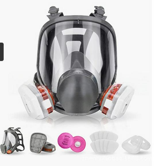 6800-Style Gas Mask for Spray Painting, Dust, Chemicals, Pesticides, and Polishing