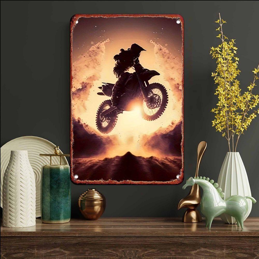 

Vintage Retro Motorcycle Metal Sign for Wall Decor, Garage Bar Man Cave Indoor Outdoor Decorative Tin Plaque