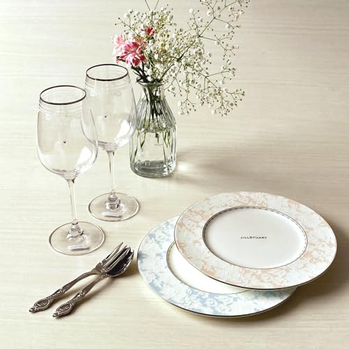 JILL STUART Pair of 340cc Clear Wine Glasses, Set of 2, Stylish and Cute, Wedding Gift, Made in Japan, Gift Boxed and Gift Wrapped, GW4132-63393AAZ