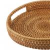 Rattan Woven Tray Serving Storage Trays Storage Basket for Home Kitchen Picnic