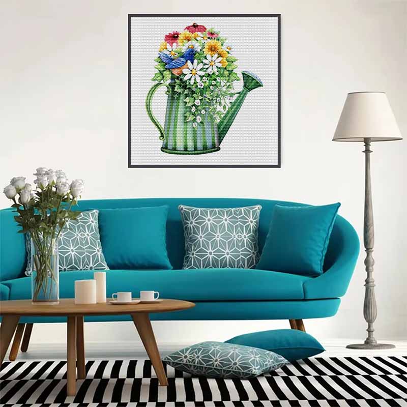 New Arrival 5D DIY Full Circle Diamond Painting "Pot Flower" Embroidery Cross Stitch Home Decor Gift