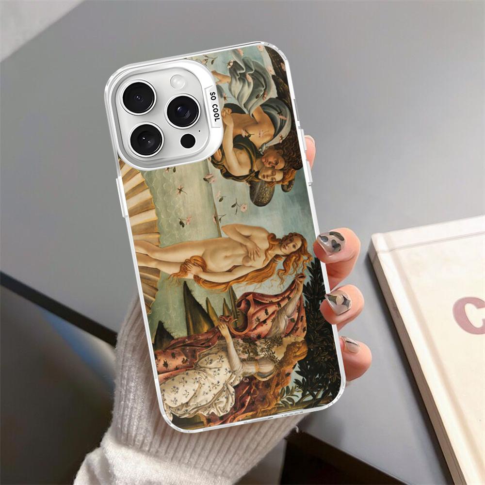

Renaissance art Painting Phone Case For iPhone 16 15 14 13 12 11 Pro Max X XR XSMAX Matte Shockproof Back Cover iPhone 15pro max