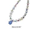 Beaded Necklaces Women Flower Pendant Chokers Artificial Crystal Material Party Jewelry Accessories Gift for Woman Girls