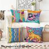 1/4Pcs Colorful Pet-Printed Pillow Covers Sofa Bed Cushion Cover Home Bedroom Decoration, 2D Flat Printing