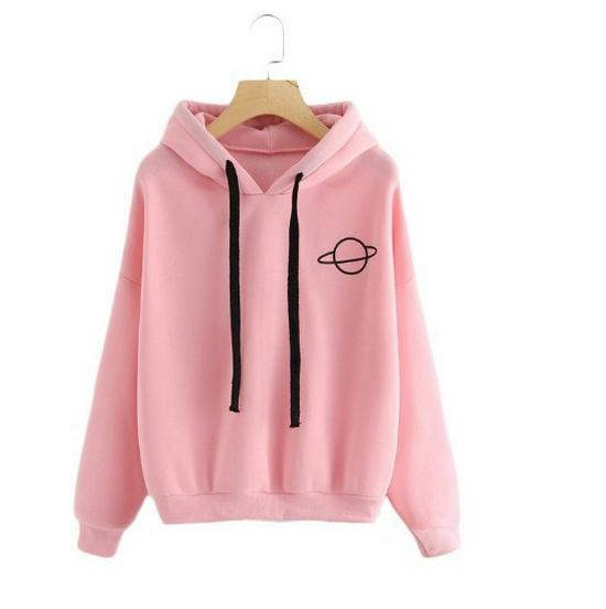 2019 Popular Women's Loose Casual Printed Hooded Sweatshirt