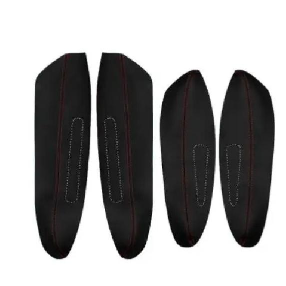 For Peugeot 308 (2009-14)Microfiber Leather Car Door Armrest Panel Protective Cover car accessories interior with Mount Fittings