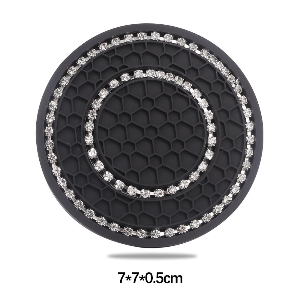 

Новая модная подставка под стакан с бриллиантами, универсальная автомобильная подставка под стакан, моющаяся, теплоизоляционная, противоожоговая, для стакана с водой, нескользящий коврик для салона автомобиля