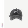Bow Embroidered Baseball Cap Women's Spring New Washed Old Retro Wide-brimmed Face-covering Cap