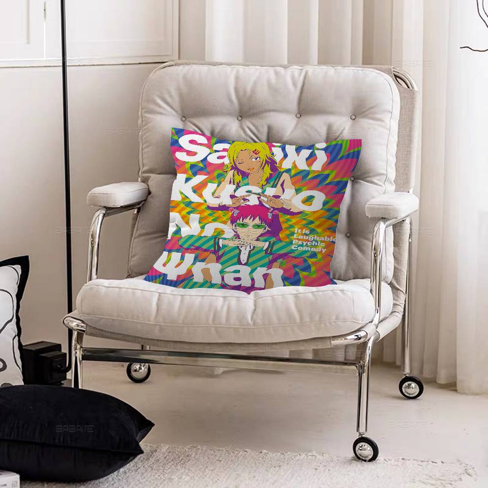 The Disastrous Life of Saiki K Decorative Room Aesthetics Pillow Case Home Decor Bedroom Sofa Bed Couch Pillow Cover 45x45