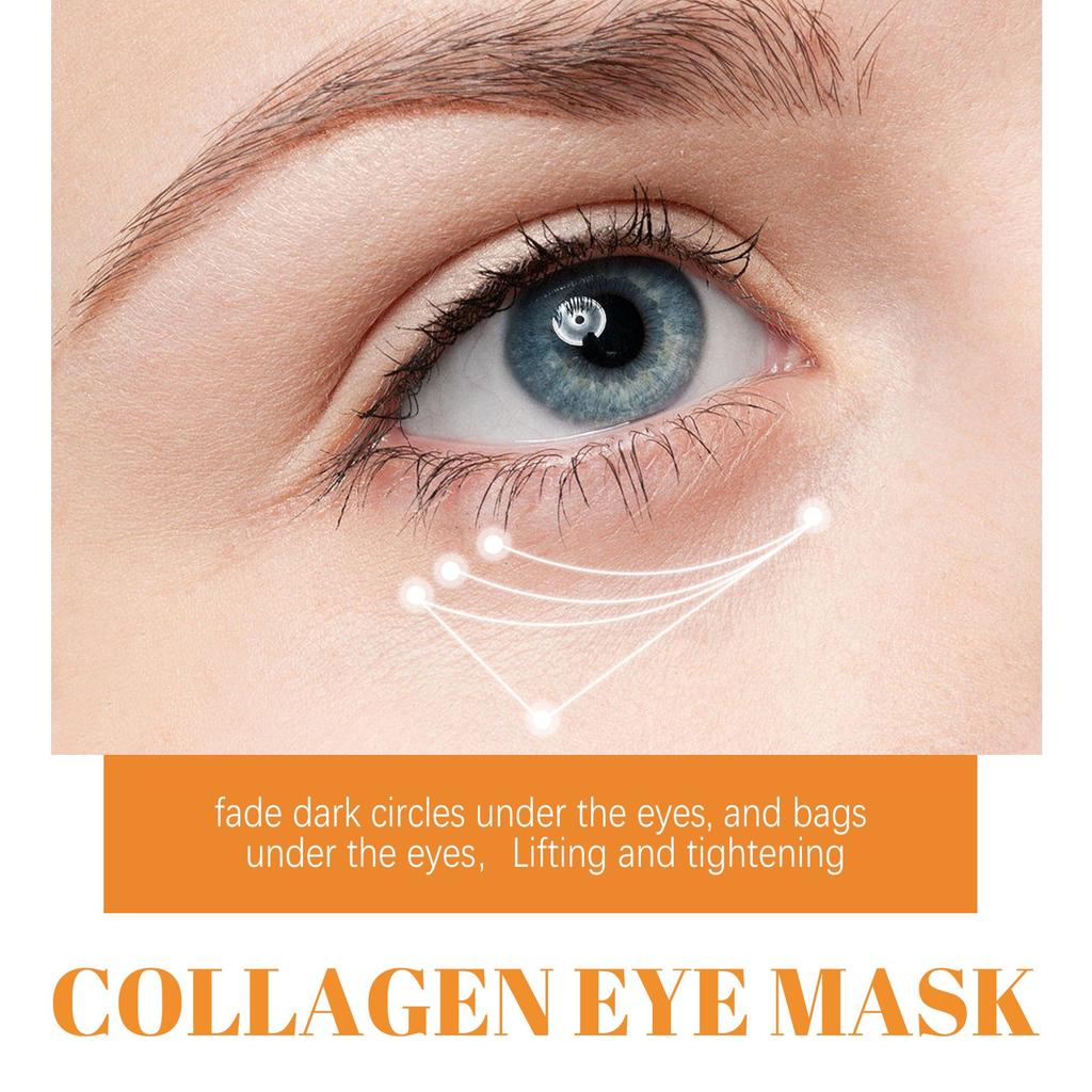 EELHOE Kollagen Wasserlöslicher Augenmasken-Patch Entfernt Tränensäcke Dunkle Ringe Anti-Falten Straffende Patches Lifting Hautpflege-Patch 10/2 Stück/Box