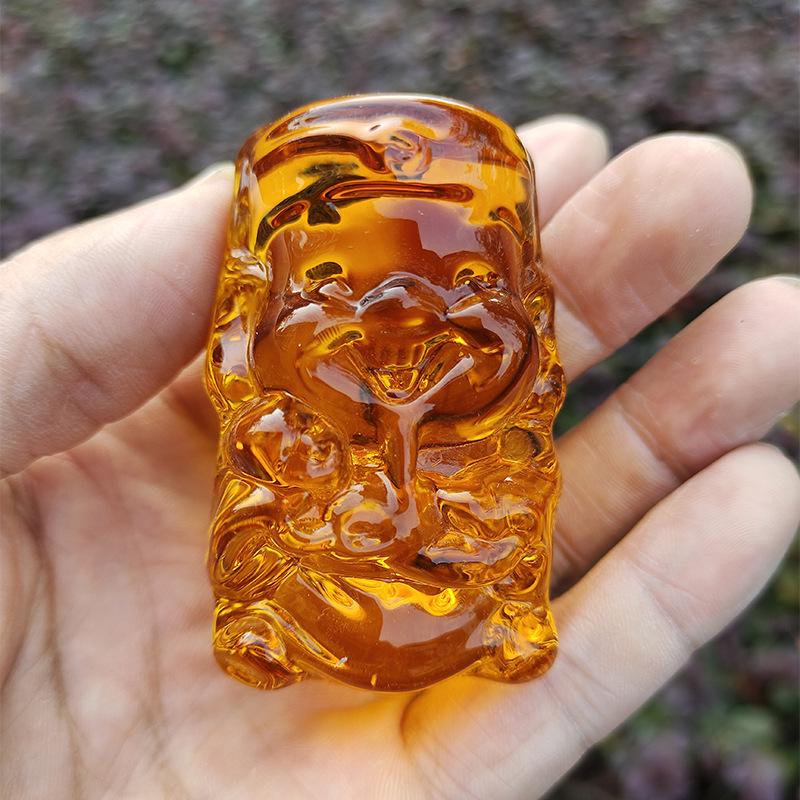 Crystal Glass God of Wealth Ornament: Home & Wedding Decoration Gift