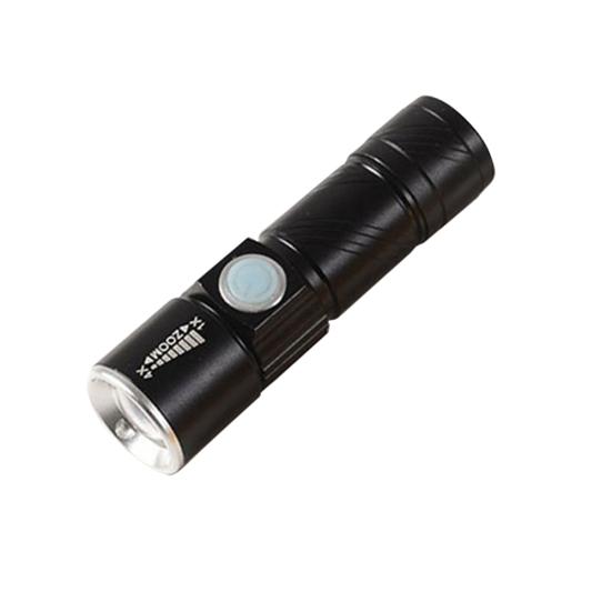 Portable USB Rechargeable Flashlight Mini Handheld Camping Torch Light Lamp