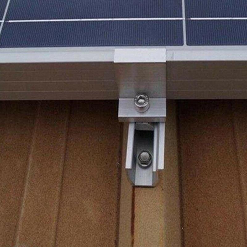 10Pcs High Quality Aluminum-Alloy PV End and Solar Panel Clamps for Mounting Racking System Solar Modules
