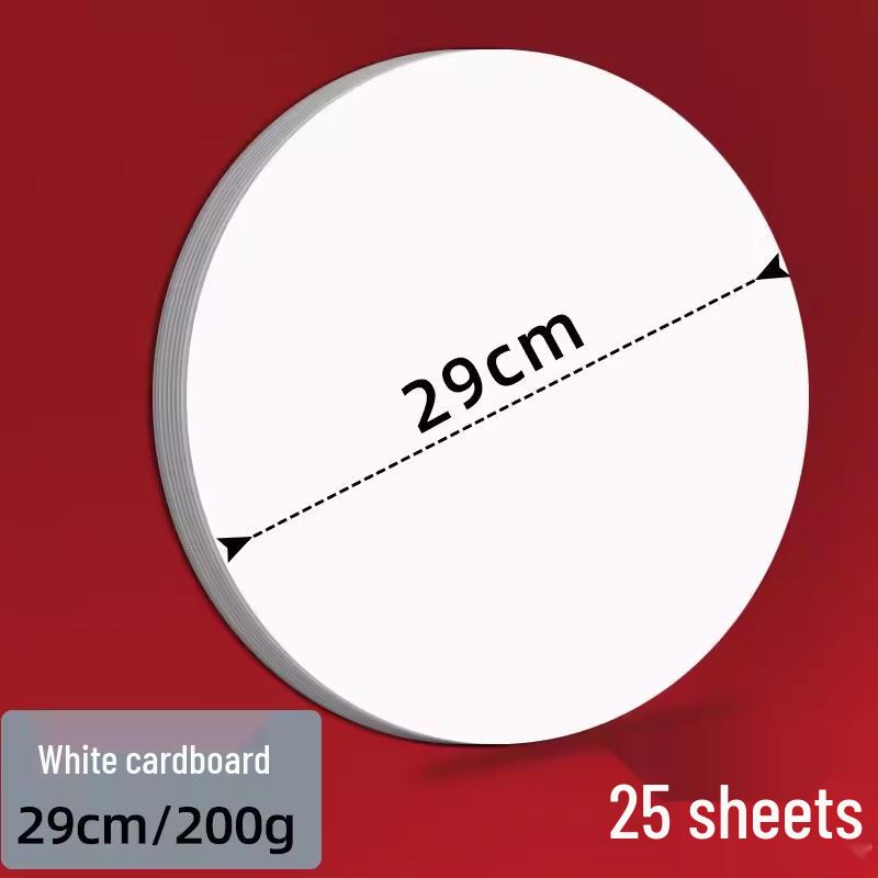 Double-Sided Black & White Round Kraft Drawing Paper.