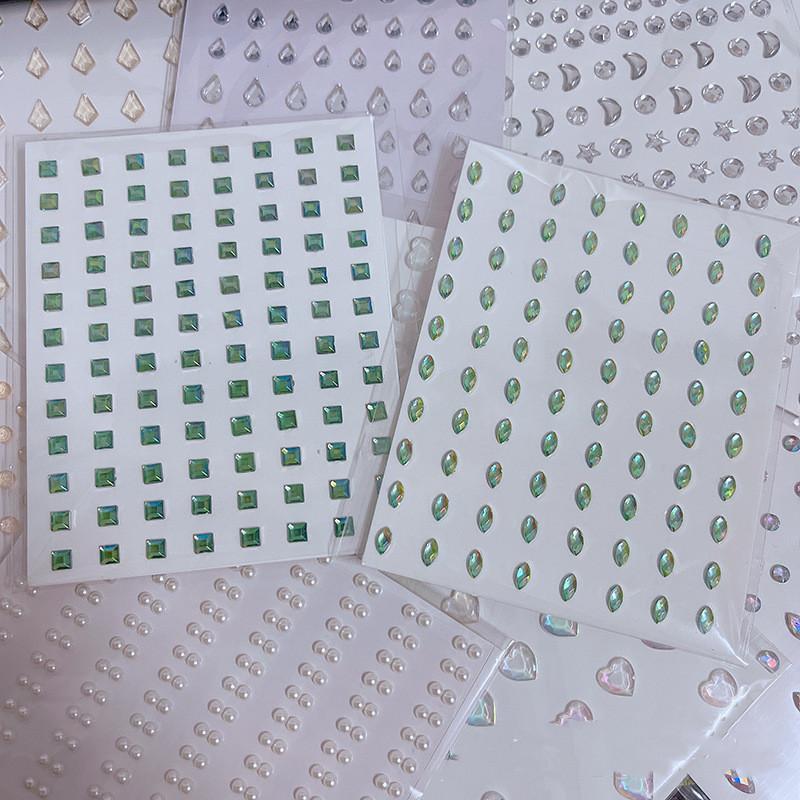 Rhinestones Yüz Mücevher Elmas Gözler Makyaj Sanatı Eyeliner Glitter Yüz Takı Çıkartmalar Geçici Dövme Parti Vücut Makyaj Araçları