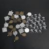 48pcs Metal Round DropShaped Pendant Base Tray Glass Domes Jewelry DIY Tool Accessory