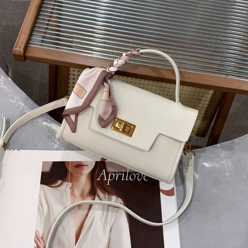 

2025 New Genuine Leather Ladies Bags Women s Work Handbag Fancy Small Bag Send Mother Bag Shoulder Bag Messenger Bag Cream White