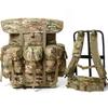 [MT] Military Alice Pack, Army Survival Combat Field Alice Backpack with Suspender Straps and Frame, 1000D Waterproof Olive Drab
