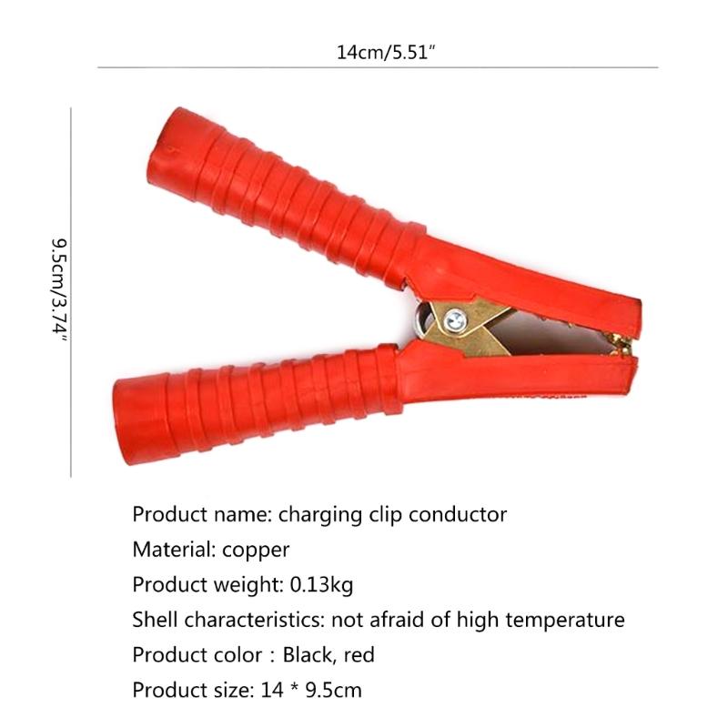 2pcs/Lot 200A Electrical Alligator Car Battery Insulated Clips Clamps Connector 140mm for Electric Projects