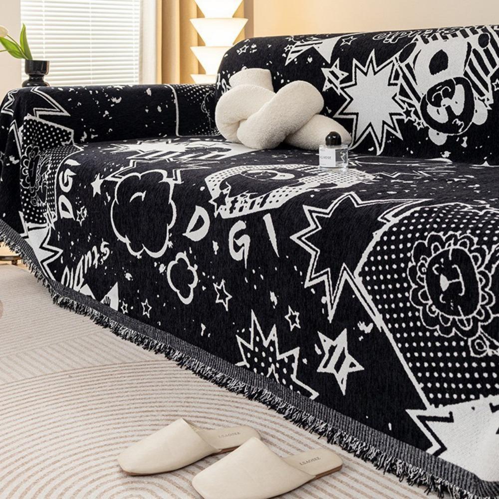 

Простое шениловое полотенце для дивана, универсальное для всех сезонов, нескользящая накидка, универсальный чехол для дивана, цельное всеобъемлющее накидка-одеяло 180 * 130Cm