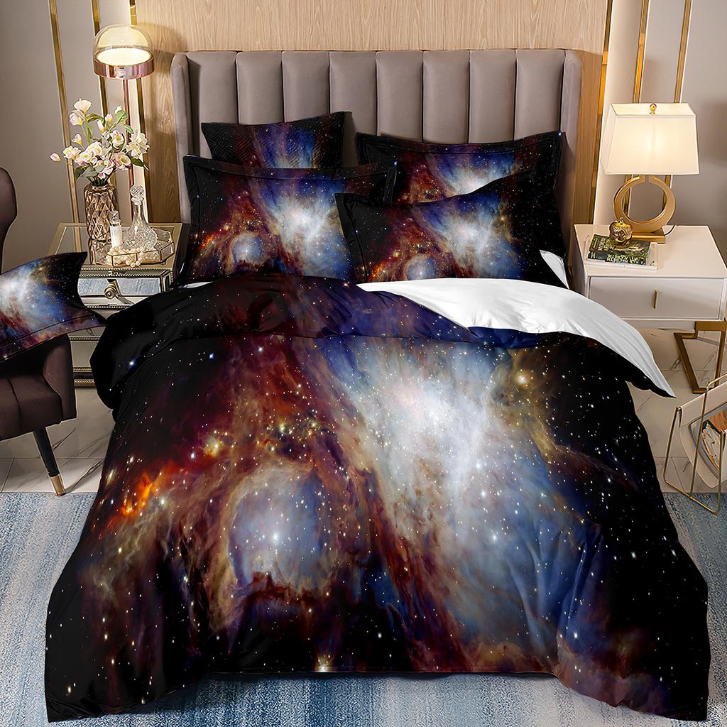 Space Star Bettwäsche-Set Dreiteilig 3D Digitaldruck Bettbezug