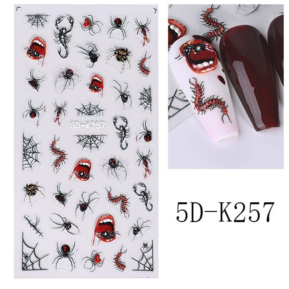 Spider Shaped Halloween Nail Stickers Halloween Nail Decals Girls/Lady