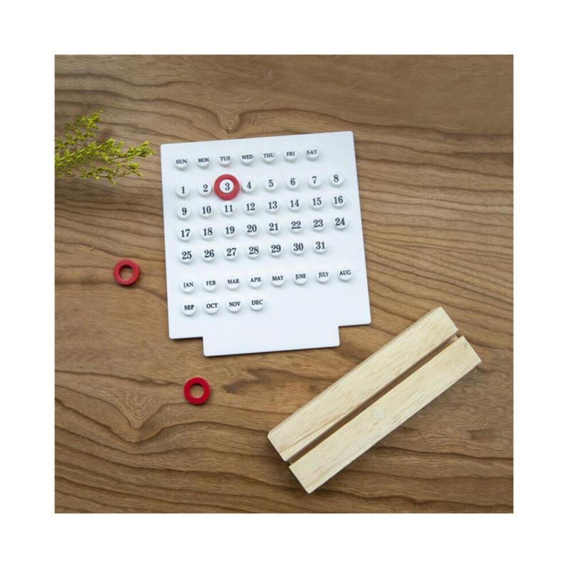 Acryl-Holzsockel, Handgefertigt, DIY-Kalender, Büro, Schreibtisch, Heimdekoration, Digital, Kleine Ornamente, Schwarz