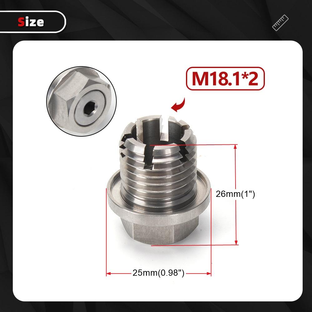 RASTP-M10.4/M12.1/M14.1/M16.1/M18.1 Oil Drain Plug Piggyback Self Tapping Oil Pan Thread Repair Kit With O-Ring Wrench QRF042 Oil Drain Plugs 3