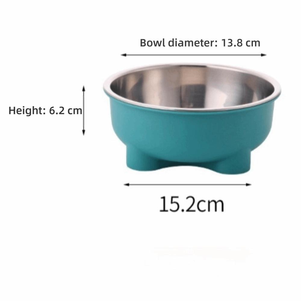 Neck Protection Cat Food Bowl Stainless Steel Pet Feeder Creative Pet Feeding Dish For Kittens