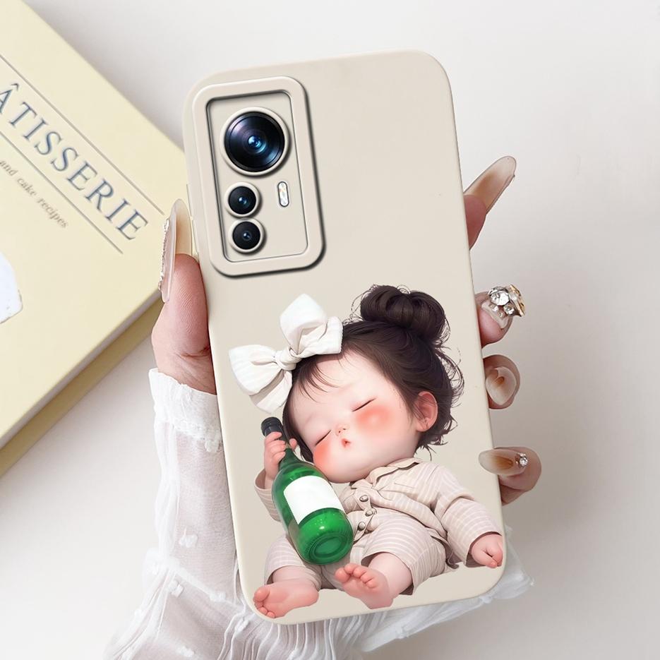 For Xiaomi 12T Pro Case Cute Cartoon Fashion Painted Cover Soft Silicone Phone Case For Xiaomi Mi 12T Pro Mi12T 5G Fundas Bumper