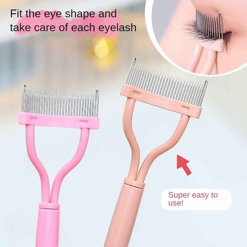 Lash Comb Ultra-Fine Steel Needle Comb Small Eyebrow Comb Foldable Spiral Lash Comb