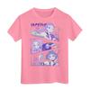 Boys Girls Round Neck Casual Printed Short-sleeved T-shirt Top