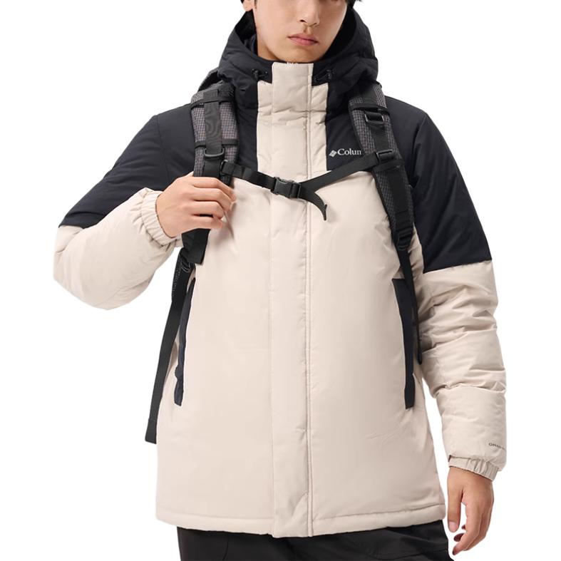 Columbia Omni-Heat Casual Comfortable Stylish Warm Hooded Down Jacket Men Jackets Beige WE2313-278