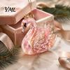 Acrylic Christmas Ornament Faux Crystal Animal Ornament, Flat Print Hanging Decor Tree Decoration for Tree, Butterfly/Peacock/Bird/Swan Holiday