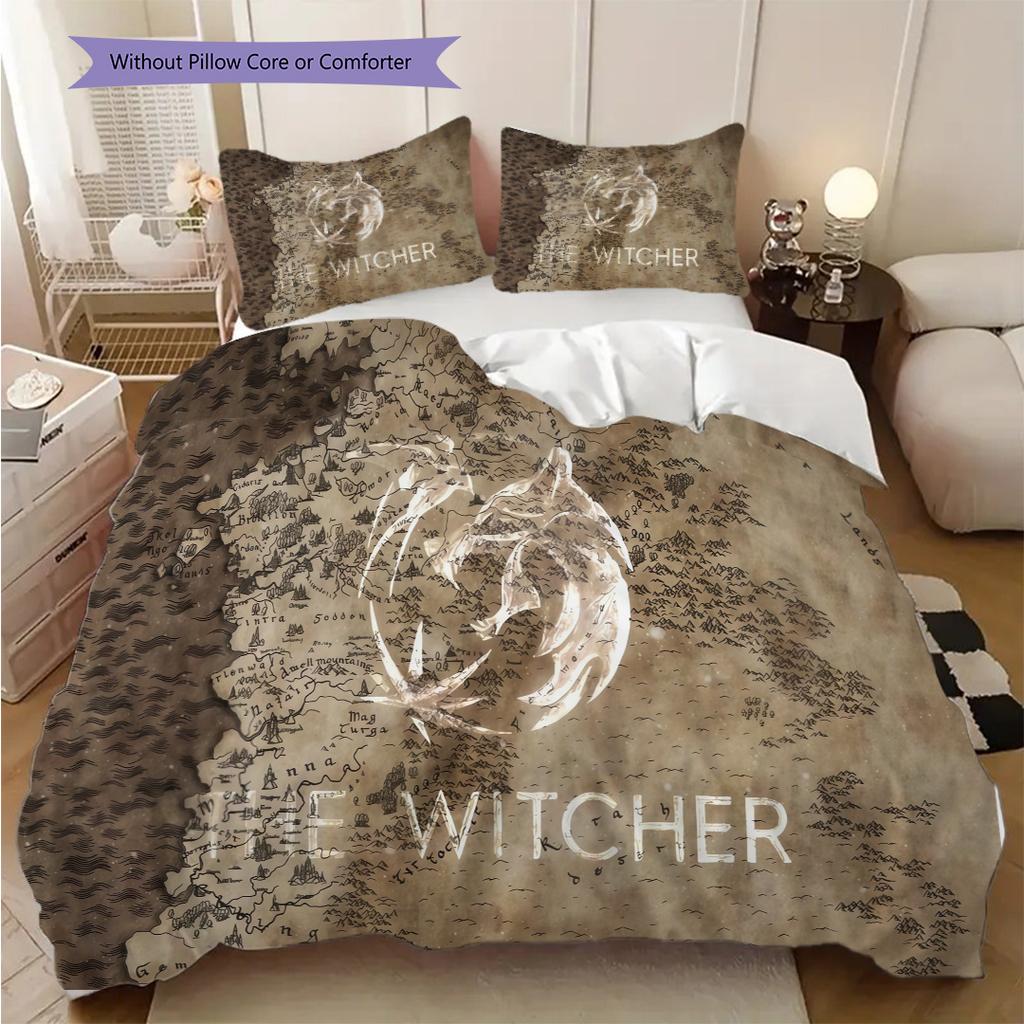 The Witcher Fantasy Adventure Bedding Bedding 1 Duvet Cover 2 Pillowcase Without Core Christmas Birthday Gift Bedding Set