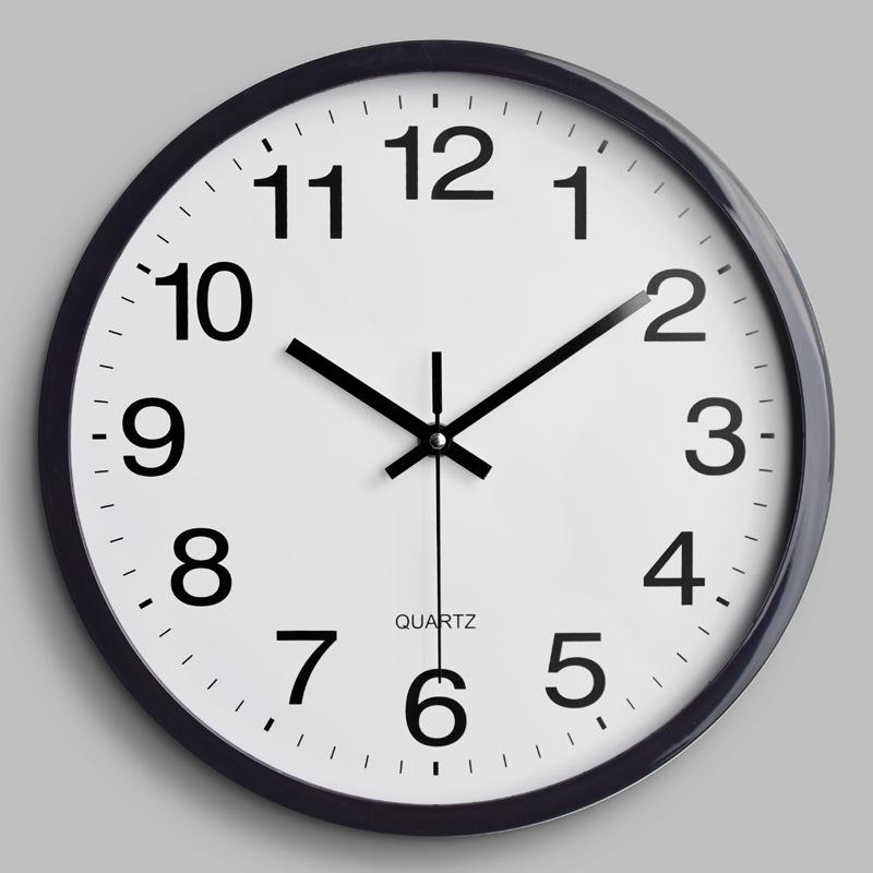 Модные Простые Настенные Часы Креативные Бесшумные Часы Гостиная Спальня Современные Простые Круглые Кварцевые Часы 30СМ
