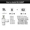 SL-L Type Air Pipe Pneumatic Throttle Valve Connector CN Plug (adapter Included)