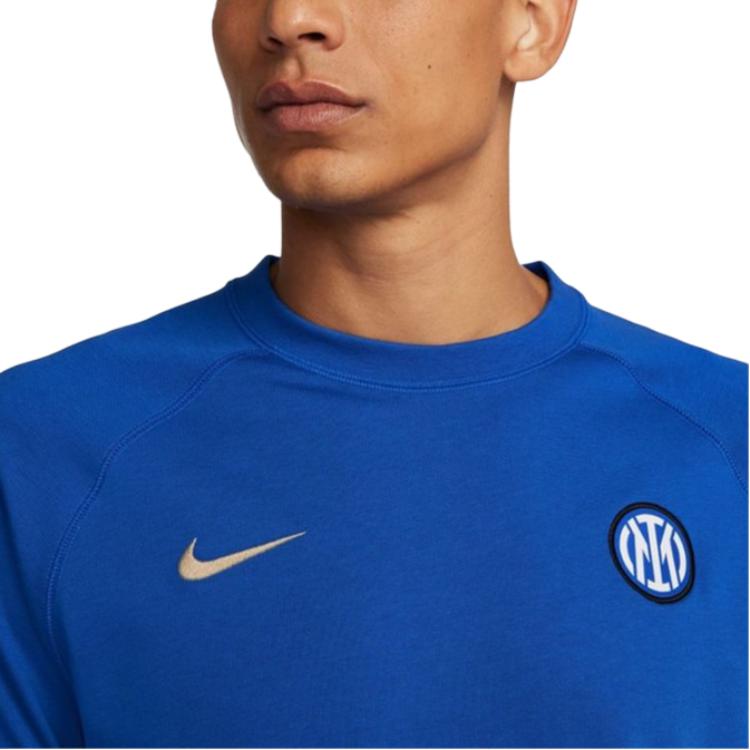 Nike Inter Milan Fashion Logo Loose Round Neck Short Sleeve T-Shirt Men T-Shirt Blue White FN8302-438