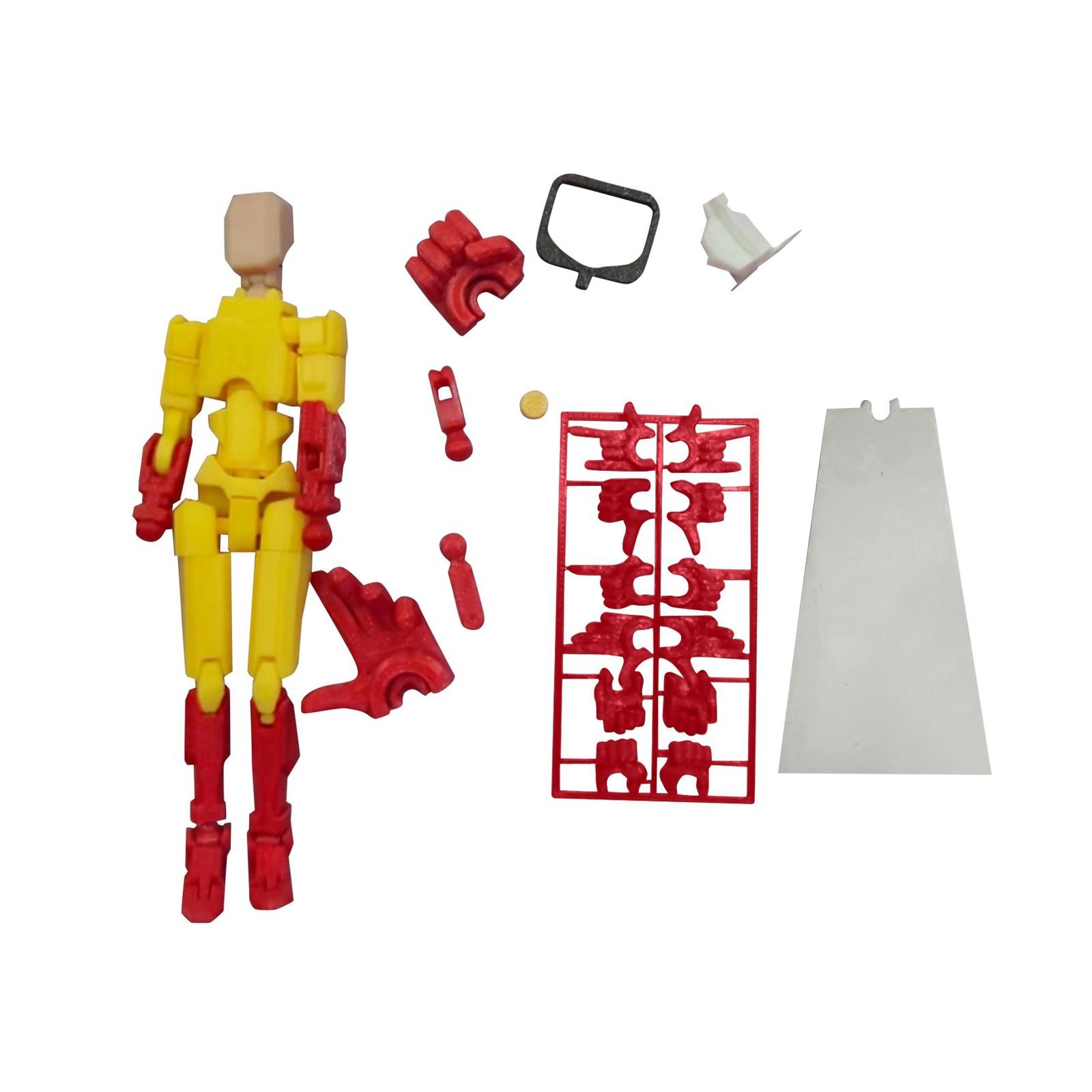 13-joint Movable 3D Printed 3rd Generation Dummy Doll DIY Full Body Decompression Ornaments Figure One Size