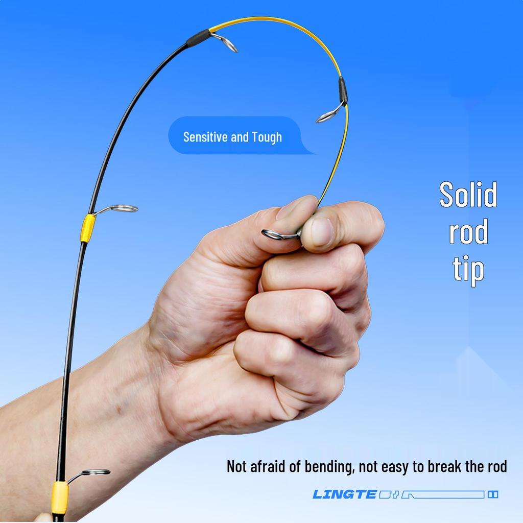 Portable High-Sensitivity Carbon Ice Fishing Rod Set with Solid Tip for Winter Fishing