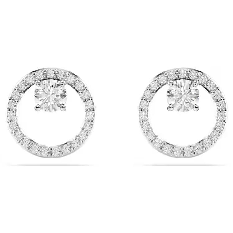 

Swarovski Hollow Decoration Cubic Zirconia Stud Earrings Women earrings Silver 5692262 Box (Random Color)