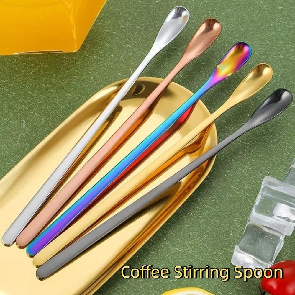 4PCS Stainless Steel Coffee Stirring Spoon Long Handle Ice Tea Spoon Kitchen