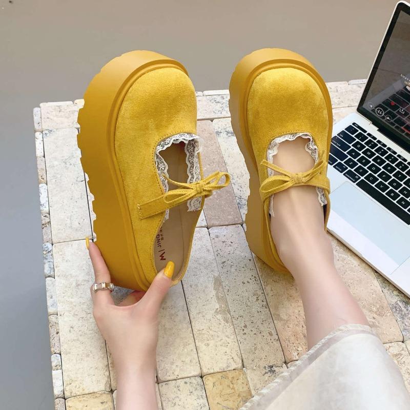 Dámské pantofle Letní Retro Sladké boty Módní poloviční pantofle se silnou podrážkou