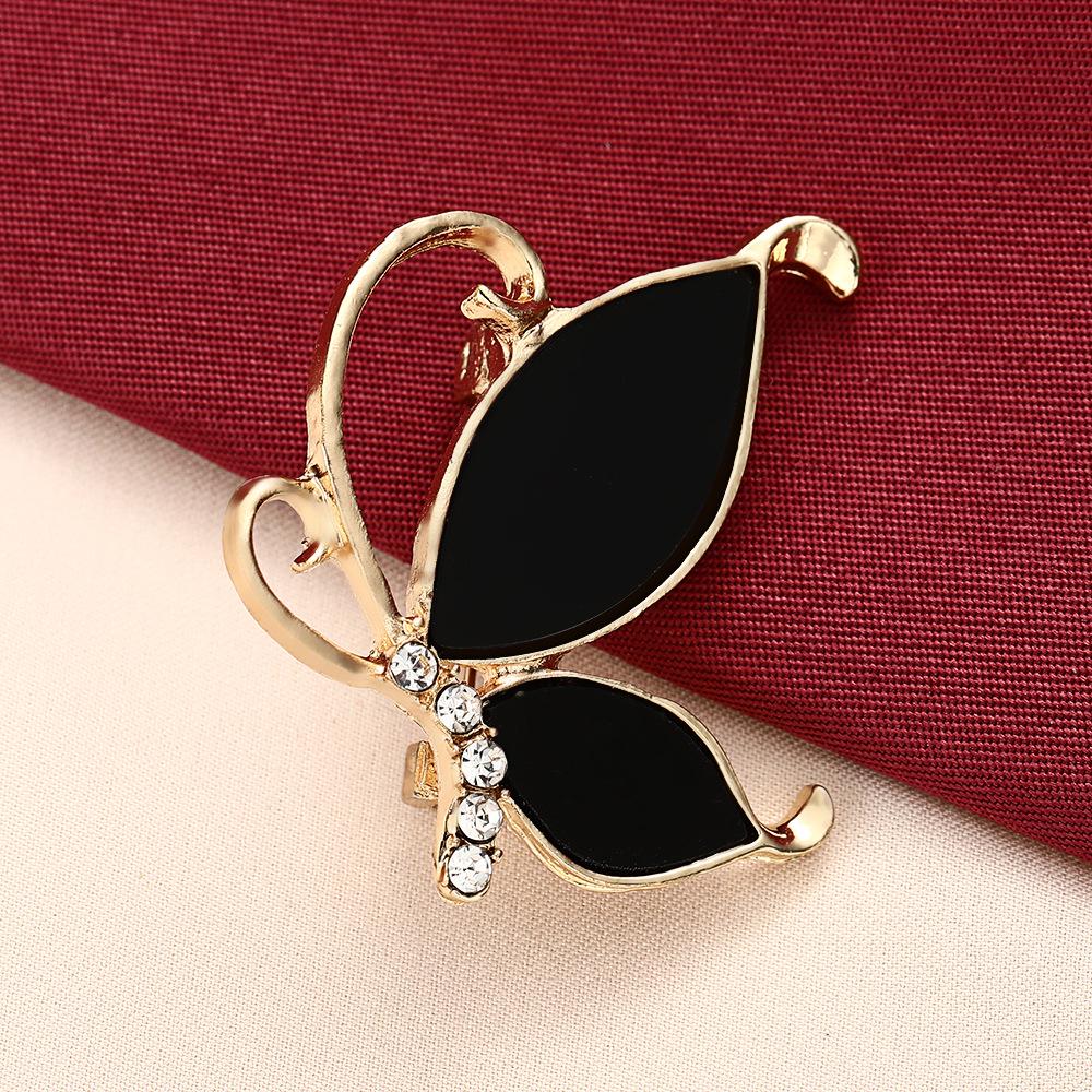 European & American Light Luxury Diamond-Encrusted Butterfly Brooch: Elegant, Fashionable, Versatile Clothing Accessory